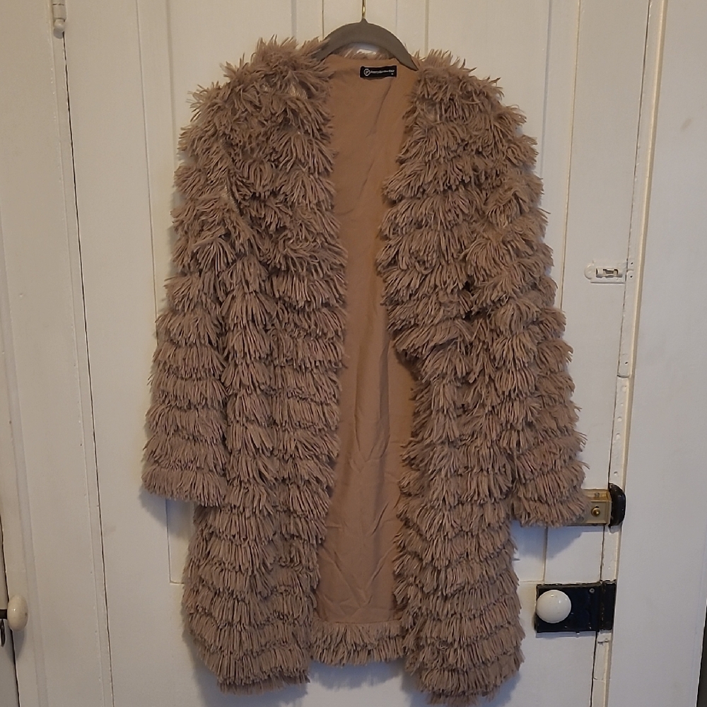 Pretty Garden Chic Tan Teddy Jacket